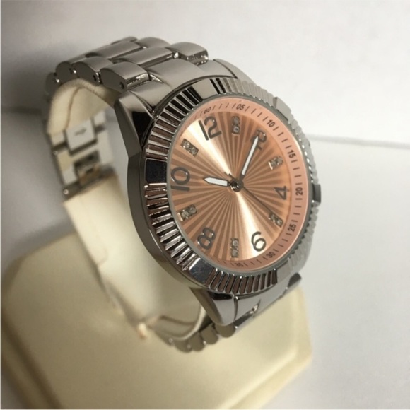 NWT Diamond and Rose Gold/Silver Watch